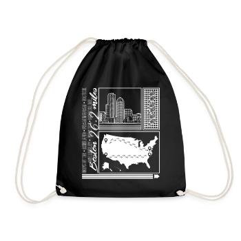 Running Shirt, Hopkinton Ashland Framingham - Drawstring Bag - black - Front