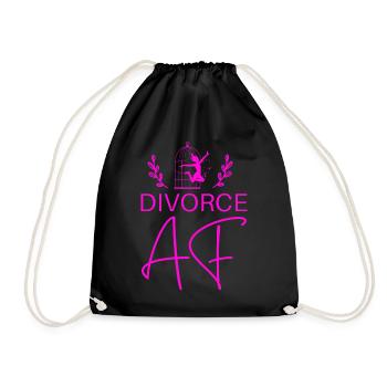 Happy Divorce Party Divorce Af - Turnbeutel - Schwarz - Vorne