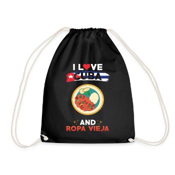 Ropa Vieja Cuba Cuban Cuisine - Drawstring Bag - black - Front