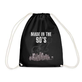 Birthday 90s funny saying vintage - Drawstring Bag - black - Front