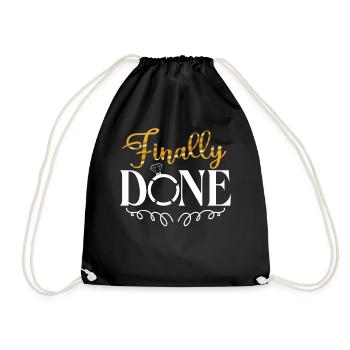 Happy Divorce Party Finally Done - Turnbeutel - Schwarz - Vorne