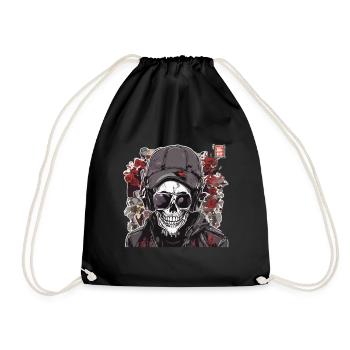 Crânes Crâne Crâne Crâne Os du crâne - Sac de sport léger - noir - Devant