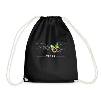 Michelangelo Kreation von Adam Vegan Vegans - Turnbeutel - Schwarz - Vorne