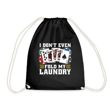 Blackjack classique Je ne plie même pas mon jeu de cartes - Sac de sport léger - noir - Devant