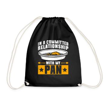 gold panning gold prospecting relationship saying funny - Drawstring Bag - black - Front