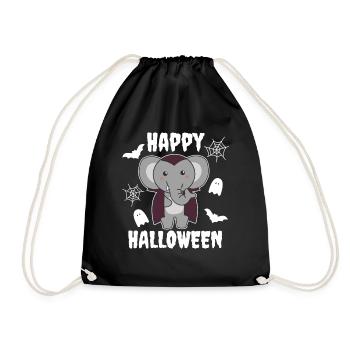 Elephant Happy Halloween Mignon Costume de Vampire - Sac de sport léger - noir - Devant