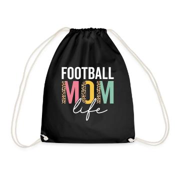 Football Maman Vie Léopard Guépard Drôle de football - Sac de sport léger - noir - Devant