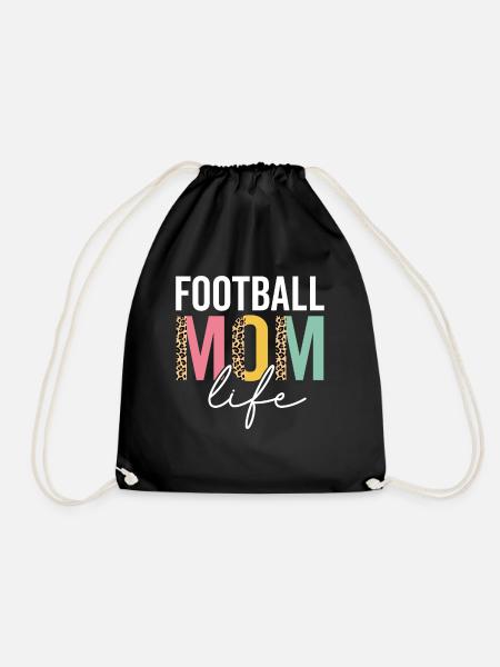Fußball Mama Leben Leopard Gepard Lustig Fußball - Turnbeutel - Schwarz