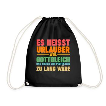 Sommerurlaub Urlauber Urlaub - Turnbeutel - Schwarz - Vorne
