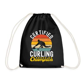Joueurs de curling - Sac de sport léger - noir - Devant