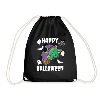 Dragon Happy Halloween Witch Kids Witch Costume - Drawstring Bag - black - Front