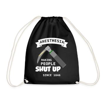 Anesthésie - faire taire les gens depuis 1846 - Sac de sport léger - noir - Devant