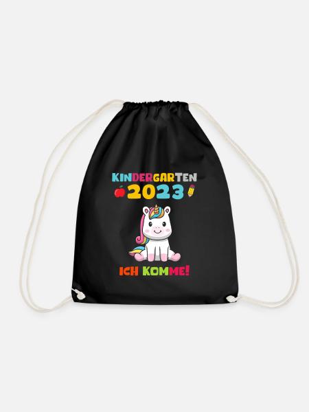 Kindergarten 2023 Ich Komme - Turnbeutel - Schwarz