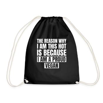 La raison pour laquelle je suis ce véganisme végétalien végétalien chaud - Sac de sport léger - noir - Devant