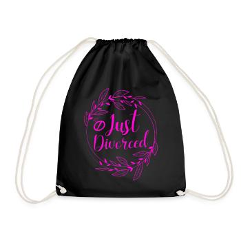 Happy Divorce Party Just Divorced - Drawstring Bag - black - Front