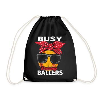 Baseball Mom Softball - Turnbeutel - Schwarz - Vorne