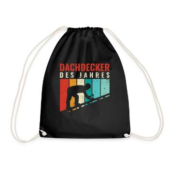 Dachdecker des Jahres - Dachdecker Roofer - Turnbeutel - Schwarz - Vorne