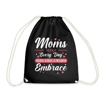Mama Umarmen Mutter Liebe Inspiration Geschenk - Turnbeutel - Schwarz - Vorne