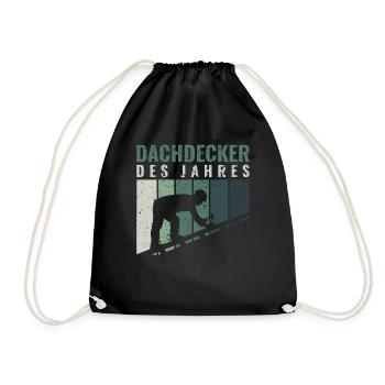 Dachdecker des Jahres - Dachdecker Roofer - Turnbeutel - Schwarz - Vorne