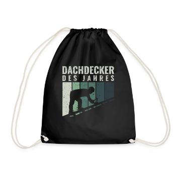 Dachdecker des Jahres - Dachdecker Roofer - Turnbeutel - Schwarz - Vorne