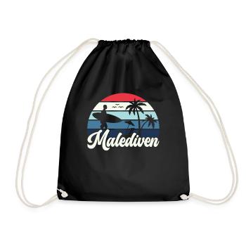 etro Maldives Maldives Palmiers Vacances Mer d’été - Sac de sport léger - noir - Devant