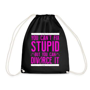 Happy Divorce Party You Can't Fix - Turnbeutel - Schwarz - Vorne