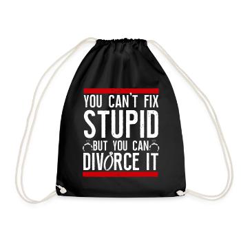 Happy Divorce Party You Can't Fix - Turnbeutel - Schwarz - Vorne