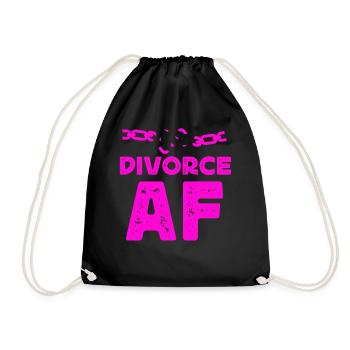 Happy Divorce Party Divorce Af - Drawstring Bag - black - Front