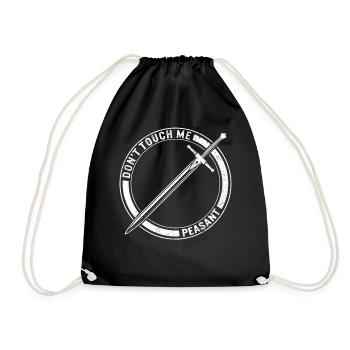 Medieval Renaissance Shirt, Don't Touch Me - Drawstring Bag - black - Front