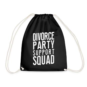 Happy Divorce Party Divorce Party - Drawstring Bag - black - Front
