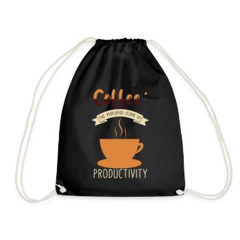 Café Caféine Parfum de café du matin - Sac de sport léger - noir - Devant