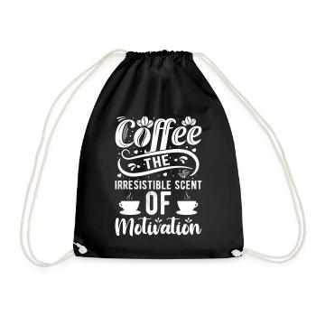 Café Caféine Motivation du matin - Sac de sport léger - noir - Devant