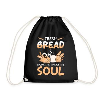 Bread Baker Baking - Drawstring Bag - black - Front