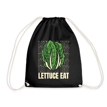 Laitue Mangez végétalien Végétalien Végétarien à base de plantes - Sac de sport léger - noir - Devant