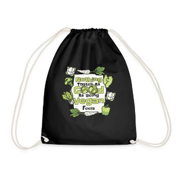 Rien n’a aussi bon goût qu’être végétalien se sent végétalien - Sac de sport léger - noir - Devant