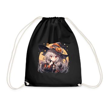 Hexe Hexen Hexe Halloween Hexen Outfit - Turnbeutel - Schwarz - Vorne