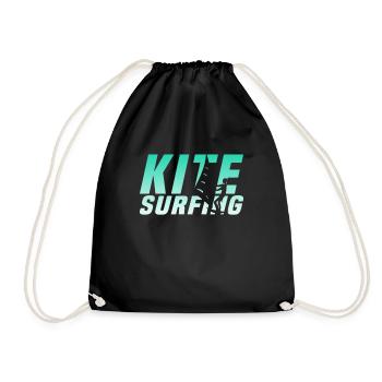 Kite Surfing - Drawstring Bag - black - Front