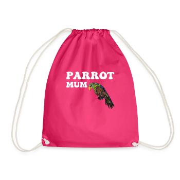 Parrots Mom - Drawstring Bag - fuchsia - Front
