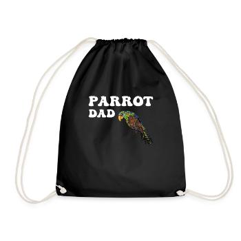 Papageien Papa - Turnbeutel - Schwarz - Vorne
