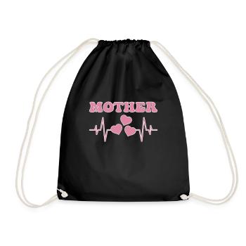 Les battements de cœur de la mère - Sac de sport léger - noir - Devant
