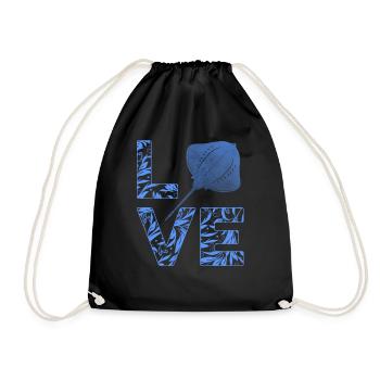 Manta Ray Love Manta Rays Lover Stingray - Turnbeutel - Schwarz - Vorne