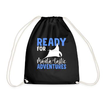 Raies manta, raies manta, raies manta, raies manta - Sac de sport léger - noir - Devant