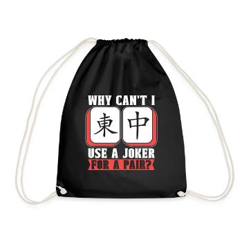 Mahjong Why Can't I Use A Joker For A Mahjong Game - Turnbeutel - Schwarz - Vorne
