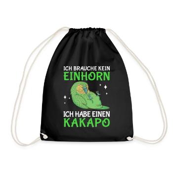 Ich habe einen Kakapo Neuseeland Papagei - Turnbeutel - Schwarz - Vorne