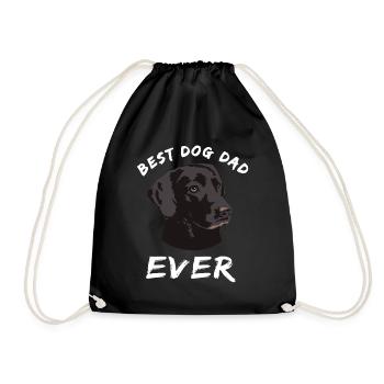 Bester Hundevater aller Zeiten Black Lab - Turnbeutel - Schwarz - Vorne