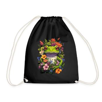 Ästhetischer Frosch Frösche für einen Frosch - Turnbeutel - Schwarz - Vorne