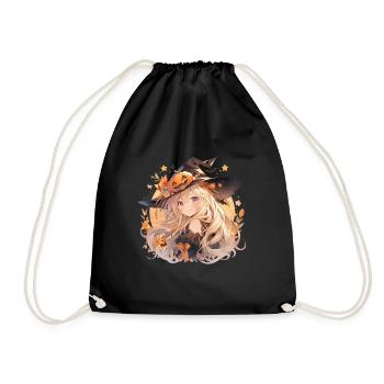 Hexe Hexen Hexe Halloween Hexen Outfit - Turnbeutel - Schwarz - Vorne