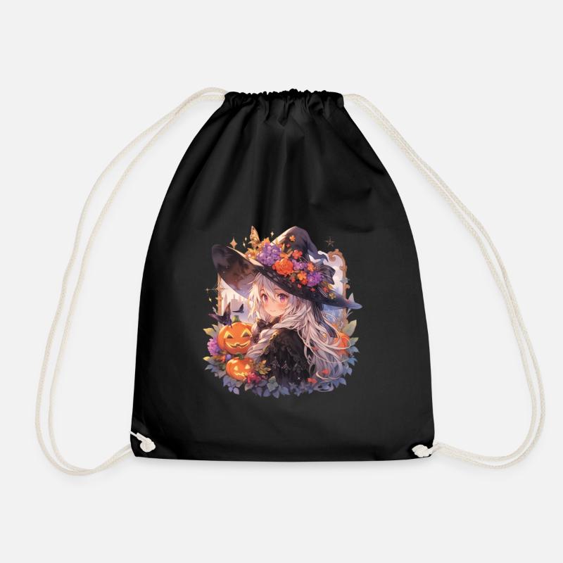 Witch Witch Witch Halloween Witch Outfit - Drawstring Bag - black