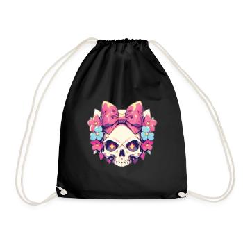 Skulls - Turnbeutel - Schwarz - Vorne