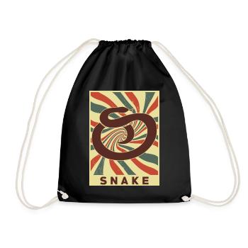 Serpent Rétro Vintage - Sac de sport léger - noir - Devant